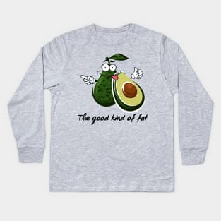 I'm not fat...i am avocado fat Kids Long Sleeve T-Shirt